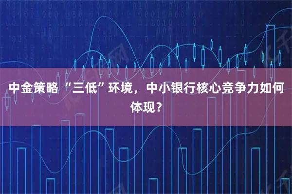 中金策略 “三低”环境，中小银行核心竞争力如何体现？